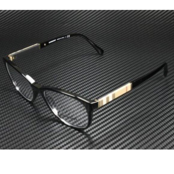 Burberry Women's Black Stripe Eyeglasses - Picture 1 of 4